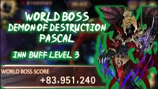 Seven Knights: World Boss Demon of Destroyer Pascal 83M With Level 3 Inn