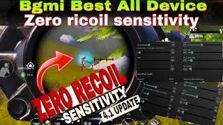 BGMI & PUBG Zero Recoil Sensitivity 2025 | New 4.1 Update Gyro + Non Gyro Best Settings | All Device