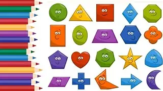 Different Shapes coloring | How to color shapes| Coloring world| oval, square, circle, rectangle