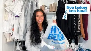 five below graphic tees try on haul!