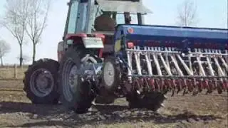 Massey Ferguson 690 i agregat uprawowo siewny akcja wiosna 2011