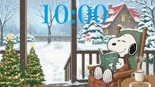 10-Minute Snoopy Christmas Lofi Timer ❄️🎄 | Cozy &bull; Relax &bull; Study &bull; Chill