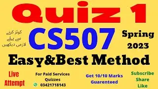 cs507 quiz no 1 solution spring 2023 correct answers