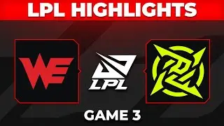 WE vs NIP Highlights Game 3 | LPL 2026 Split 1 | Team WE vs Ninjas in Pyjamas by Onivia