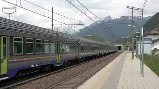 2023 - IT - Arrival of Trenitalia 464.245 loco with MDVC regional train to Brenner in Campo di Trens