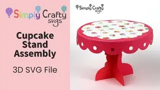 Cupcake Stand Assembly - SVG File - Paper Cupcake Stand SVG Template