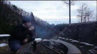 Outdoor Kaffee auf der Bergruine Schalun