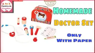 diy doctor set with paper/how to make homemade doctor set/paper toys/paper craft/homemade craft