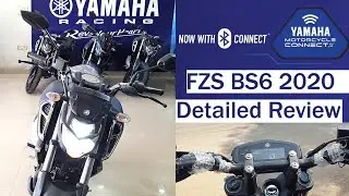 YAMAHA FZS BS6 FI BLUETOOTH REVIEW | YAMAHA MOTORCYCLE CONNECT X | FZ BS6 | HINDI