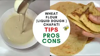 Wheat Flour ( Liquid Dough ) Chapati with Tips, Pros & Cons