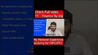 My personal expereince studying for CIFC/IFC #banking #finance #canada #csc #ific #ifc #shorts #bank