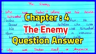 The Enemy Class 12 Question Answers | Class 12 English Chapter 4 | The Enemy