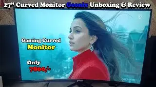 27 inch Curved Monitor Geonix Unboxing | Curved Moniter Low Price | Gaming Low Budget Curved Monitor