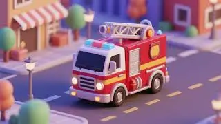 Fire Truck Goes Round and Round | Nursery Rhymes & Kids Songs 🚒🎶
