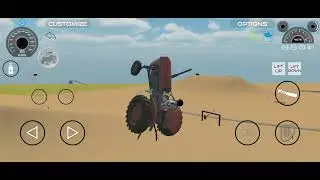 Old tractor high jumping simulator 3d game 