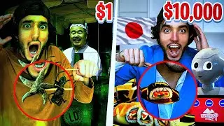 PROBE COMIDA DE 1 PESO VS COMIDA DE 10,000 PESOS EN JAPON | Ricky Limon