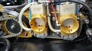 Superkart 250 cc PVP 252 engine warm up