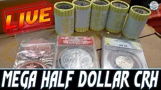 MEGA Half Dollar Coin Roll Hunting LIVE!