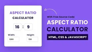 Aspect Ratio Calculator With JavaScript | ABS Prog