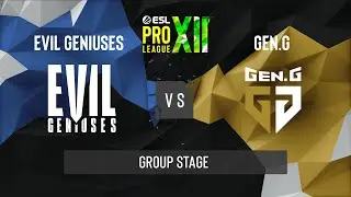 CS:GO - Evil Geniuses vs. Gen.G [Dust2] Map 1 - ESL Pro League Season 12 - Group Stage - NA