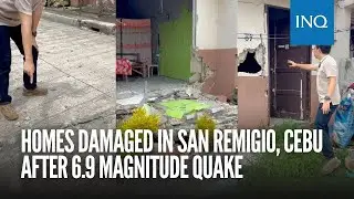 Homes damaged in San Remigio, Cebu after 6.9 magnitude quake