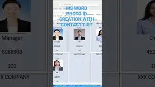 Ms Word Mail Merge to create Photo Id