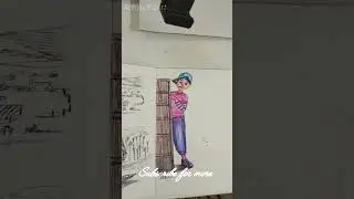 Multicolour pen sketch