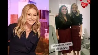 Live&rsquo;s Kelly Ripa accidentally twins with colleague in tight red skirt and sexy black top