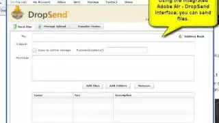 Sending a Large File using DropSend and Adobe Air