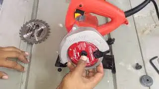 HOW TO CHANGE!!!!!! MINI CIRCULAR SAW BLADE | Maktec by Makita Marble Cutter  4