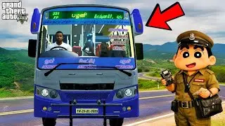 GTA 5: Shinchan & Franklin Became TN Government Bus Driver 😱 | TNSTC Bus Job Tamil Mod Gameplay