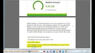 What is Mobile Hotspot in the myCricket App?
