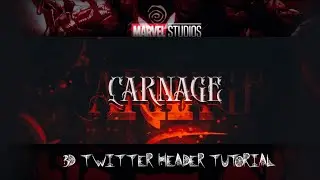 CARNAGE SYMBIOTE 3D TWITTER HEADER ON ANDROID HOW TO CREATE 3D TWITTER HEADER || IBIS PAINT X