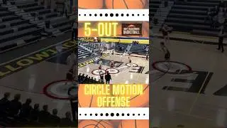Circle motion offense | 5-out basketball plays #hoops #bball #sports #nba2k23 #highschoolbasketball
