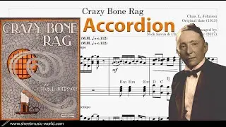 Crazy Bone Rag (1913) Accordion - Charles Leslie Johnson (Sheets Accordion - Tutorial score)