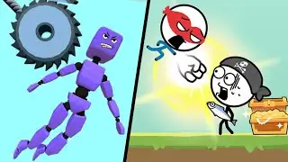 Satisfying Gameplay PUPPET BONE SMASHING (Ragdoll Break) vs ATTACK DRAW LINE, For you Games,Part#482