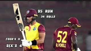 Brandon King | Power Full Batting | 95 With 34 | 🏏👑