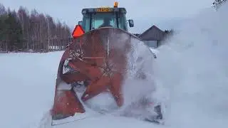 Snow Plowing on our Front Yard  - Joensuu, Finland (4K)