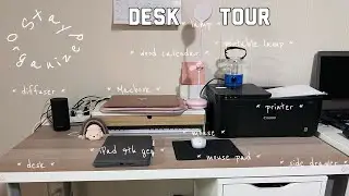 Student desk tour - keyboard, binders, markers, pencils. ~ ItsJeNath