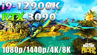 Call of Duty Warzone : Pacific Caldera Map | Core i9-12900K + RTX 3090 | 1080p 1440p 4K and 8K