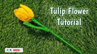 Easy Tulip Flower Tutorial| Crochet tulip flower | Crochet Flower|