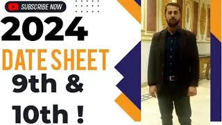 #datesheet2024 II Matric Date Sheet 2024 l # 10th Class Datesheet 2024