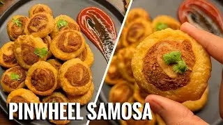 Pinwheel Samosa Recipe | Crispy Chatpata Pinwheel Samosa | Party Starter/Snack