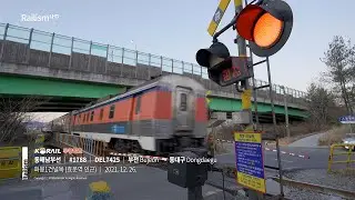 저 멀리 울산공항이 보이는 동네의 작은 건널목 (with 리얼사운드)⎪무궁화호 1788 외 1⎪동해남부선(폐선)
