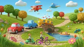 Vehicle Sounds Remix | kids nursery rhymes | Baby Song, Fun Vehicle Cartoon 🚗🚛🎶