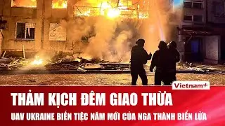 UAV Ukraine đánh trúng khu vực đông người đúng đêm giao thừa, hàng chục người Nga thiệt mạng