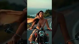 Digital Elegance: Eleganza Italiana su Moto Guzzi tra i Profumi della Costiera al Tramonto #music