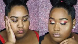 Peachy/Orange Gold CutCrease  Makeup Tutorial || CAMRYN NIKEA