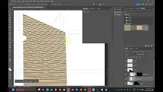 Creating texture on wall using masking and using smart objects to skew texture pattern to fit perspe