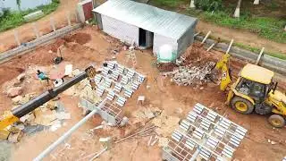 Stadium Highmast & Stadium Light Installation #tamilnadu #electrical #Veltrox #drone